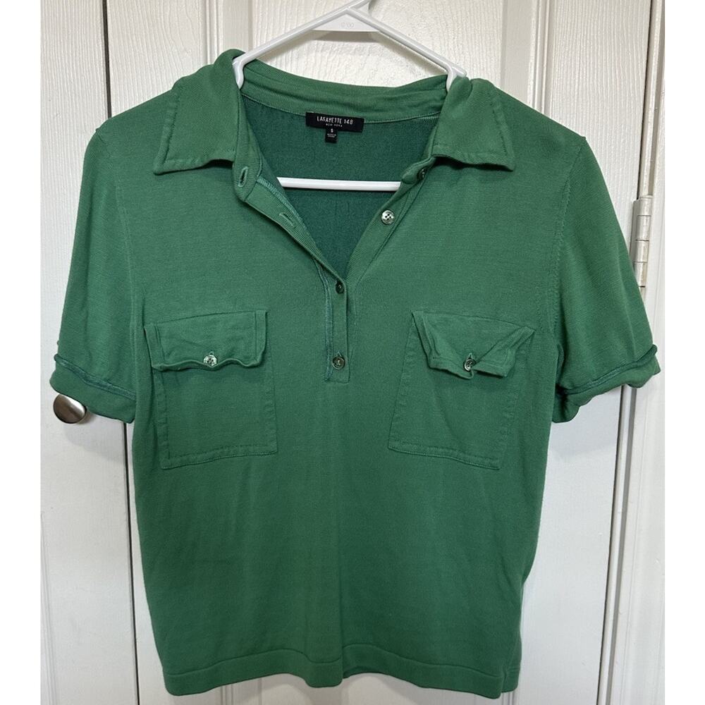 Lafayette 148 Women’s Polo Shirt Green